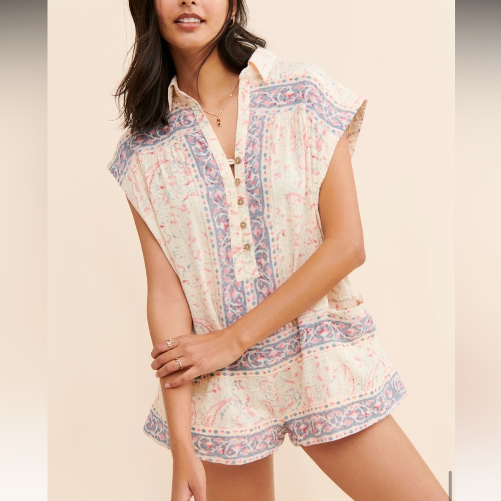 Free People Telly Floral Romper